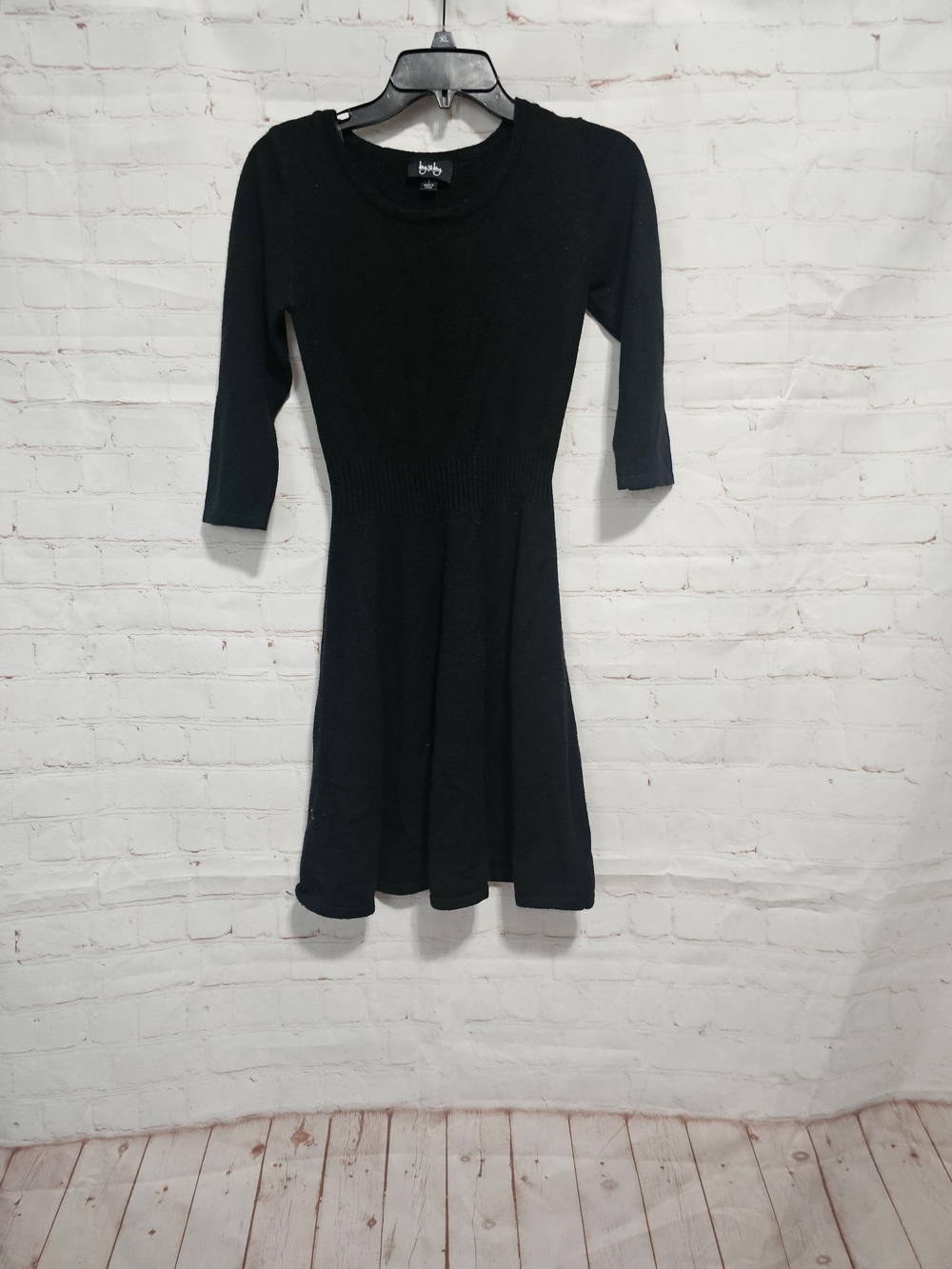 by & by Black Midi Fit-and-Flare Dress